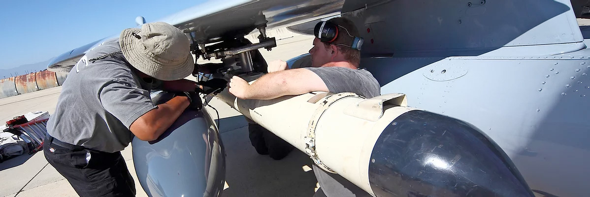 Flight maintenance staff at work